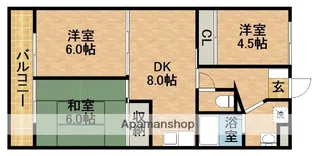 キヨミズキャンパス【2C号室】の間取り