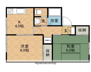 サンヒルズ東 東棟【101号室】の間取り