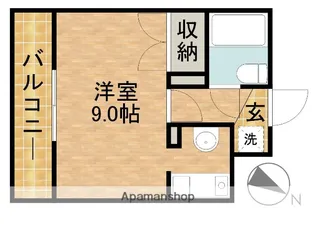 フレクション浜松Ⅰ【520号室】の間取り