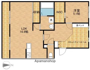RE・ALLOT東若林【1階】の間取り