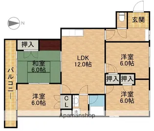 松屋ビル91【4B号室】の間取り