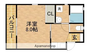 ルミネ元浜【2階】の間取り