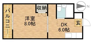 カーサヤマザキ【1階】の間取り