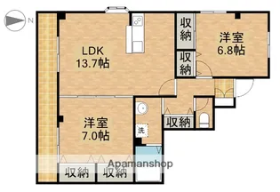 カーサ大平台Ⅰ【2階】の間取り