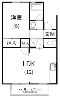 ディアコート富塚【103号室】の間取り