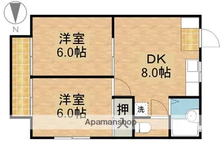 名倉ハイツ【101号室】の間取り
