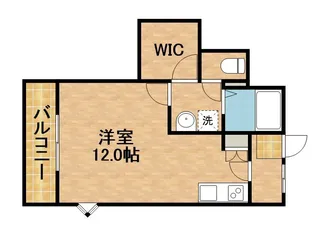 ハイツハーモニー【1A号室】の間取り
