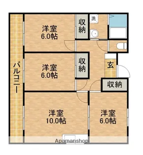 ライムリゾート八坂Ⅱ【1階】の間取り