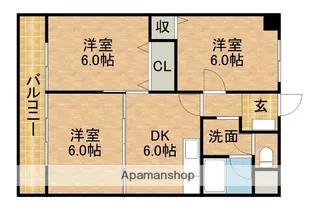 パレロワイヤル【1階】の間取り
