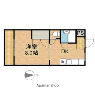 シャンブル24【1階】の間取り