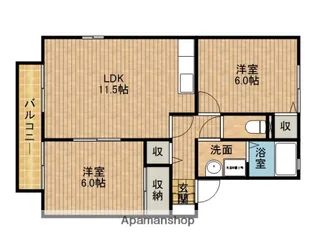グランドゥール松浦【2階】の間取り