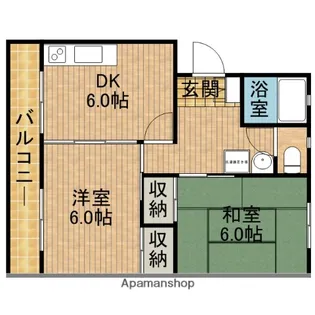 リバーサイドパレス【3階】の間取り
