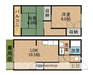 美登里ハイツ【1階】の間取り