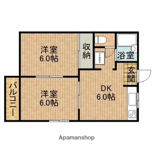 コンシェール八楠【1階】の間取り
