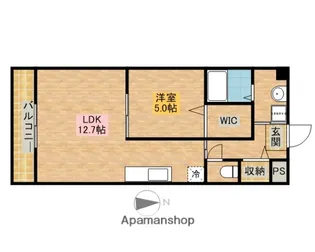 ルナール・イヌイ【406号室】の間取り