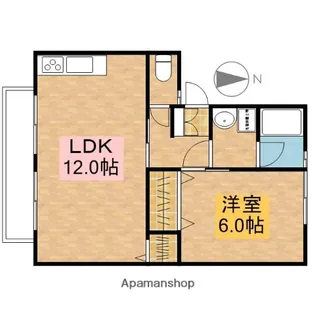 YKコーポⅠ・Ⅱ【Ⅱ-201号室】の間取り
