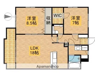 コンフォート志都呂【102号室】の間取り