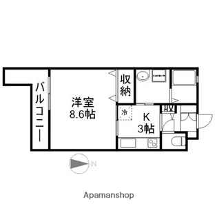 SOCIAL【102号室】の間取り