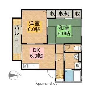 メルヴェーユ【A102号室】の間取り