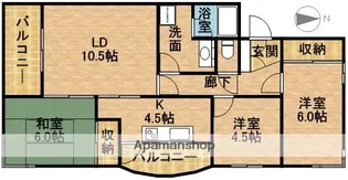 明開ハイツA【2階】の間取り