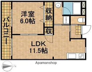 シャトレ八番館【1階】の間取り