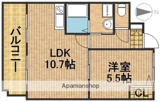 ザ・レジデンス元魚【9階】の間取り