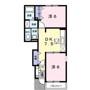 フォンティーヌ【1階】の間取り