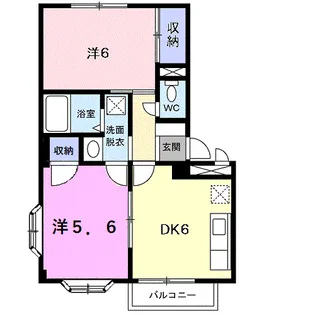 マリンハイツ【1階】の間取り