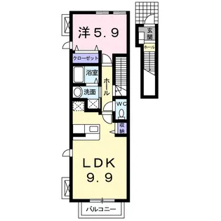 ニューヤマジⅡ【2階】の間取り