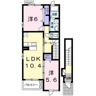 メゾン・ド・オニヨン【2階】の間取り