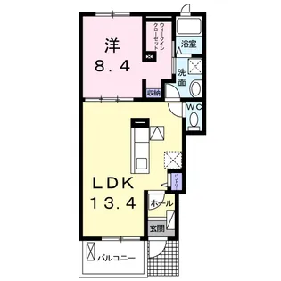 ウエスト インレット【1階】の間取り