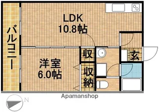 シャトー富ヶ丘Ⅱ【1階】の間取り