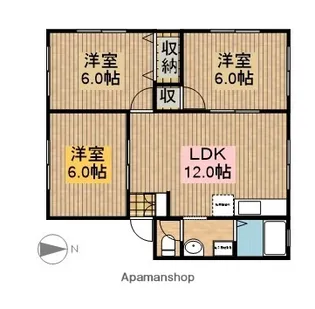 サマリヤハイツ【102号室】の間取り
