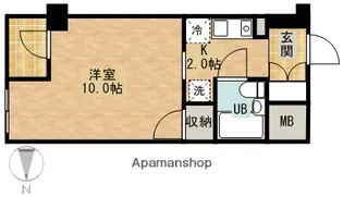 遠鉄ハイツ自校駅ビル【4階】の間取り