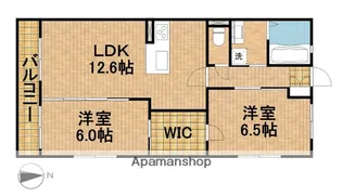 グランドール新貝【401号室】の間取り