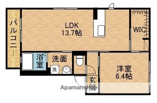 サウスバレーA【2階】の間取り