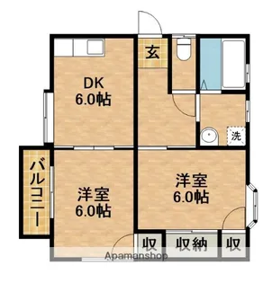 光陽ハイツ【2階】の間取り