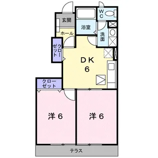 ウィステリアB【1階】の間取り