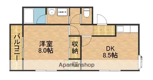 アメニティハウスA【1階】の間取り