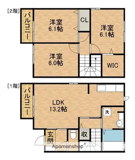 J・コートB【1階】の間取り