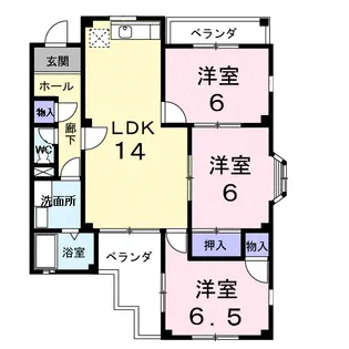 エナール佐鳴台【1階】の間取り