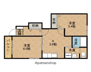 エテルノA【102号室】の間取り