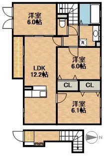 彩A【2階】の間取り