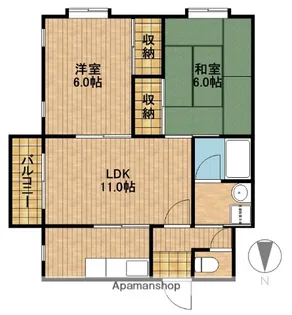 サンシャイン下池川【3階】の間取り