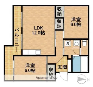 ミヤビメゾンB【1階】の間取り