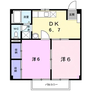 若林弐番館【1階】の間取り
