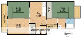 ウィンディホクエンⅠ【4階】の間取り