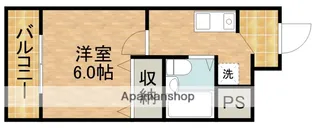 睦町ハイツ【2階】の間取り