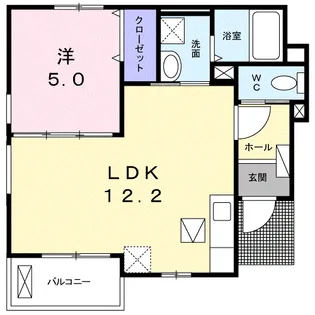 ベル高丘【1階】の間取り