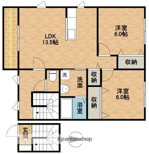 エスポーアメゾン【2階】の間取り